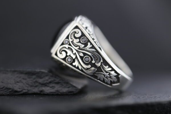HAND ENGRAVED 14 X 14 CUSHION CUT MOUNTING - Image 10