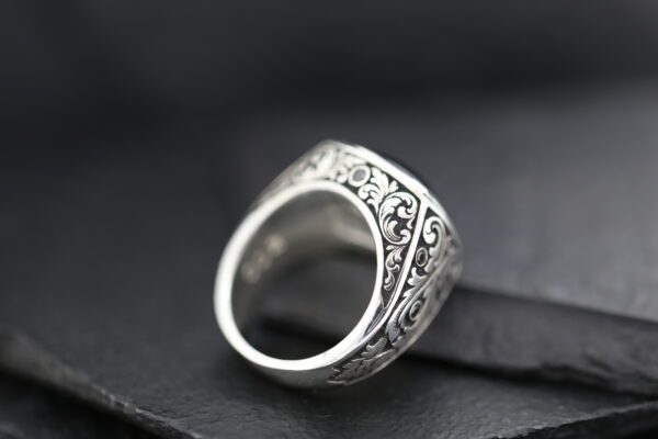 HAND ENGRAVED 14 X 14 CUSHION CUT MOUNTING - Image 7
