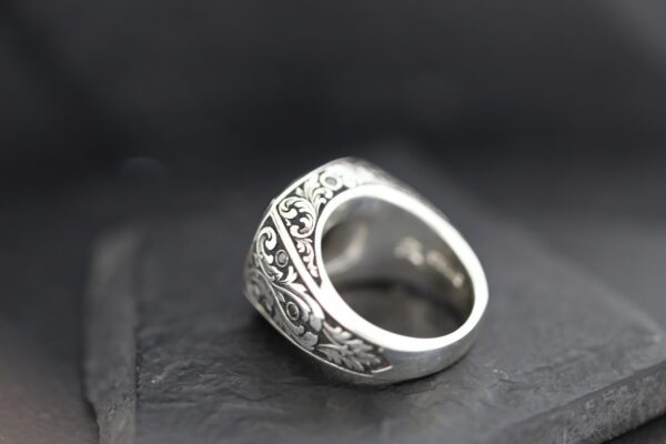 HAND ENGRAVED 14 X 14 CUSHION CUT MOUNTING - Image 8